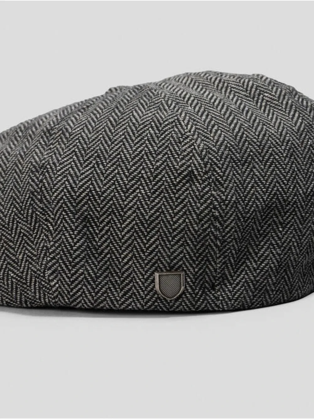 Brixton Gray Black Herringbone Brood Newsboy Cap